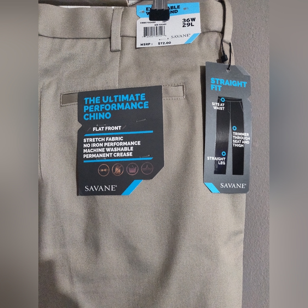 Men's Khaki Dress Pants - Picture 4 of 5